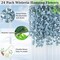25 Pcs Artificial Wisteria Hanging Flowers 3.6ft Dusty Blue Fake Hanging Flowers Garland Silk Flowers Rattan String Faux Wisteria Vine for Wall Home Wedding Party Arch Greenery Backdrop Decor